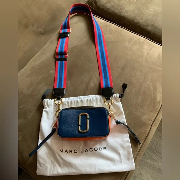 Authentic Rare Marc Jacobs Snapshot Blue Sea Multi Camera Crossbody Shoulder Bag - Picture 1 of 16